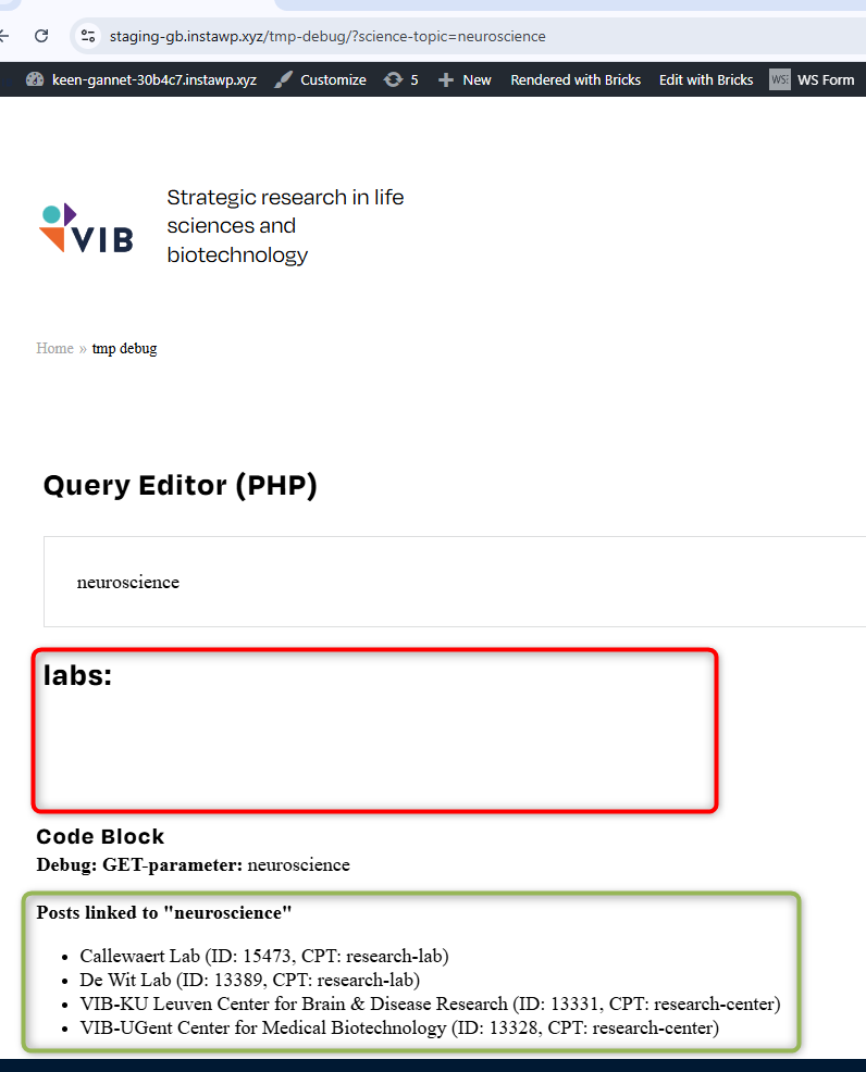 NO BUG: Query Loop & Filter Search element - Bugs - Bricks Community Forum