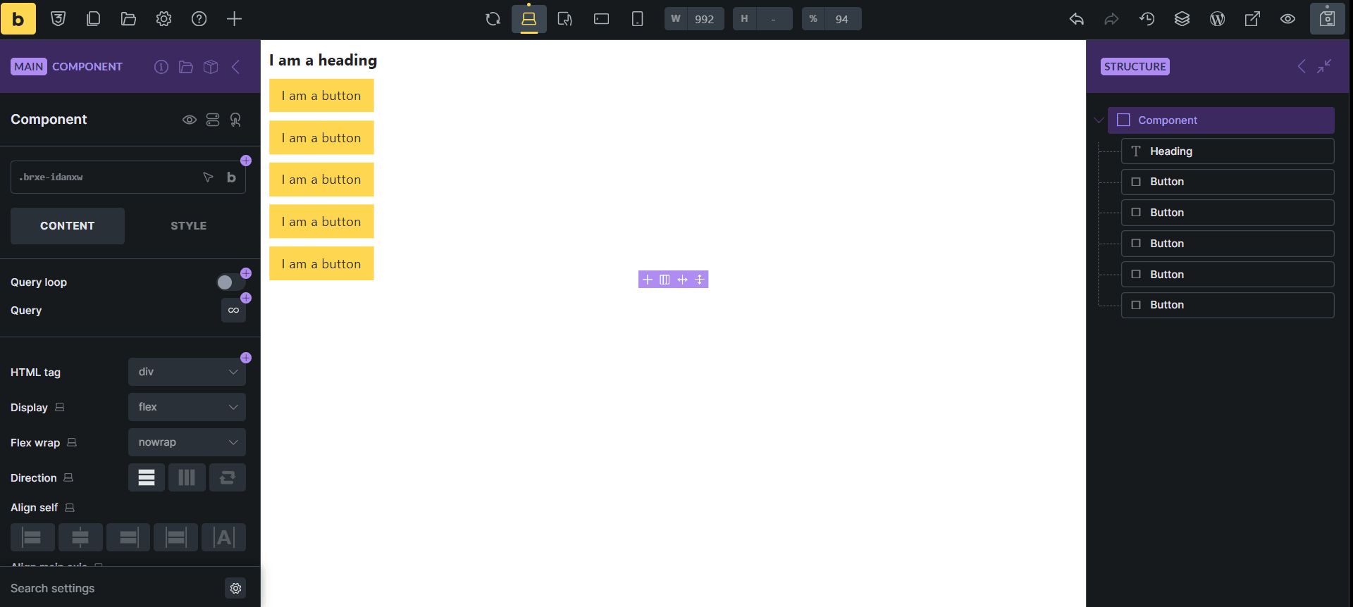 Multi select in component with shift