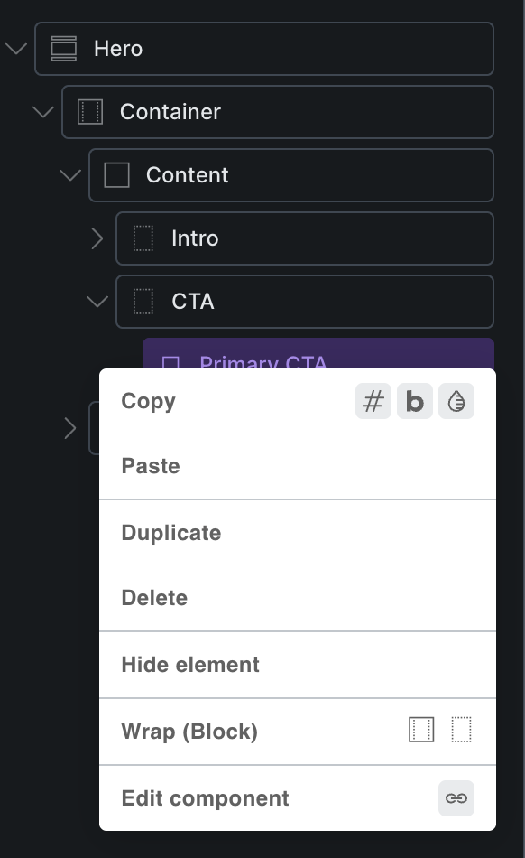 DUPLICATE: Component can't be hidden - Bugs - Bricks Community Forum