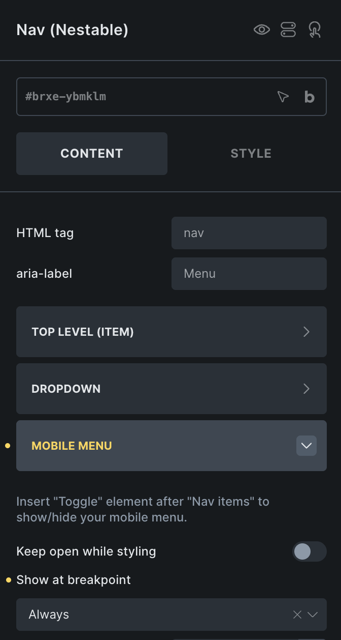 I want to use a three-horizontal-line menu similar to that on mobile ...