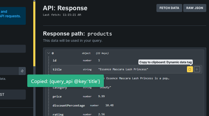 WAIT: dynamic value from query API isn't being copied - Bugs - Bricks ...