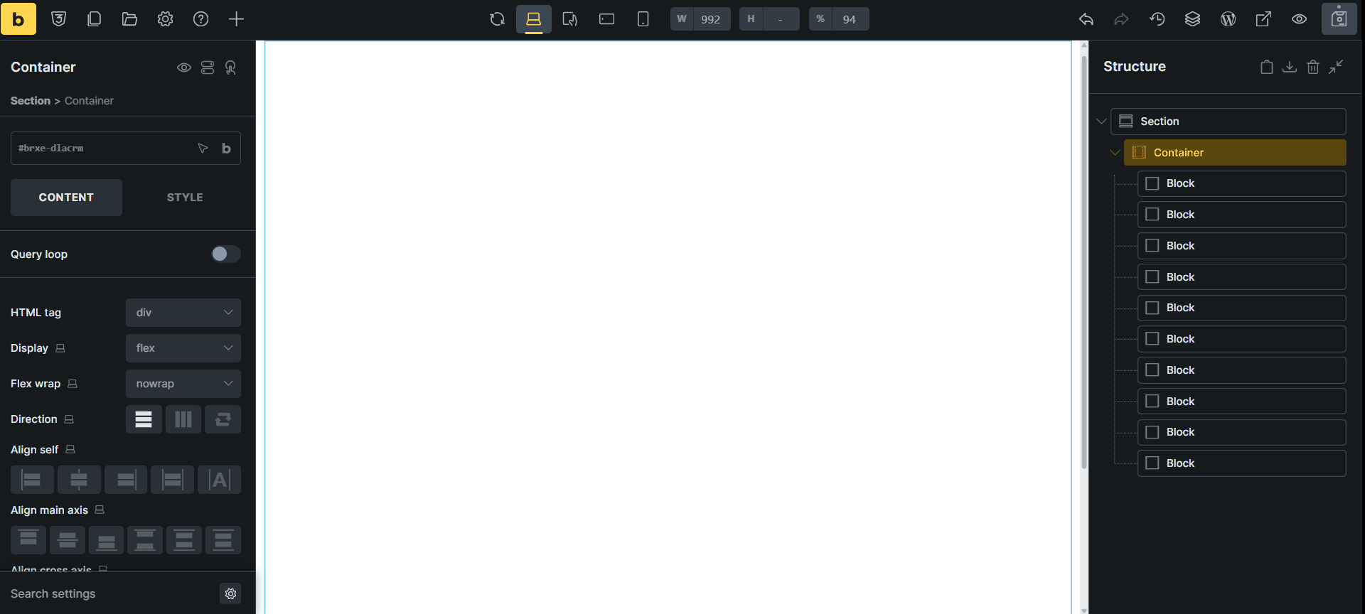 Normal visual grid builder