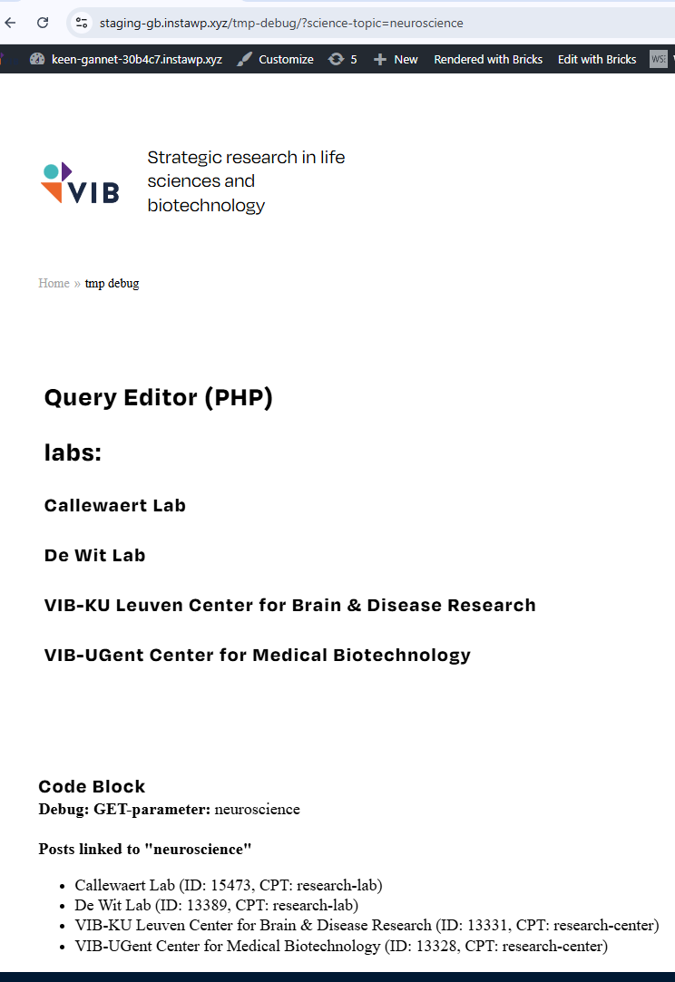 NO BUG: Query Loop & Filter Search element - Bugs - Bricks Community Forum