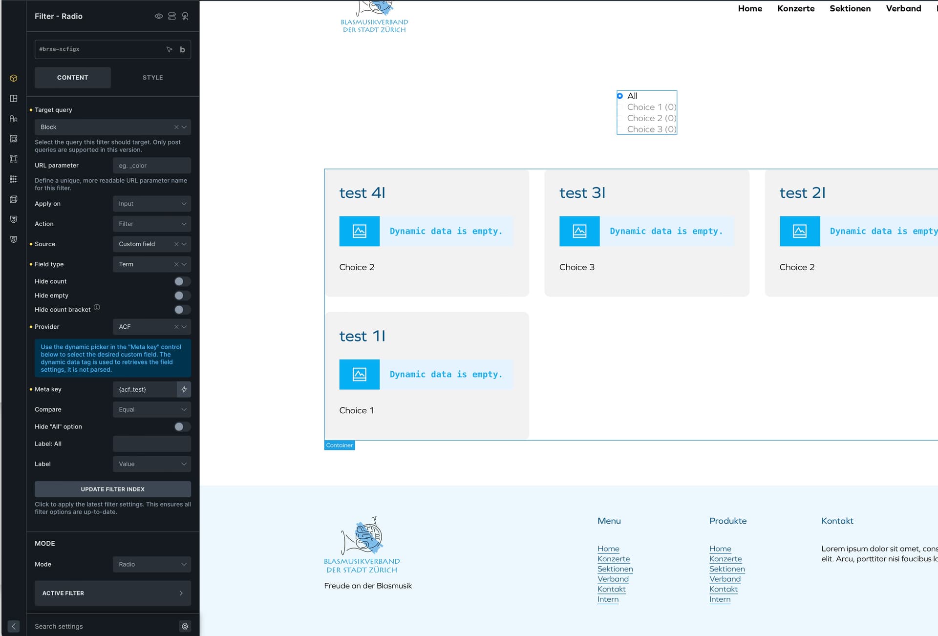 NO BUG: Filter for ACF Fields not working - Bugs - Bricks Community Forum