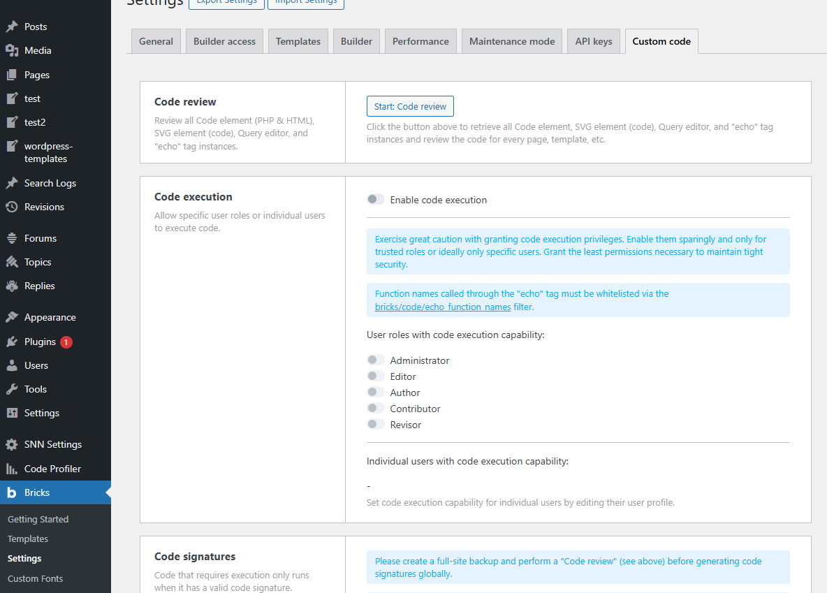 Theme style: custom css - Feature Requests / Improvements - Bricks ...
