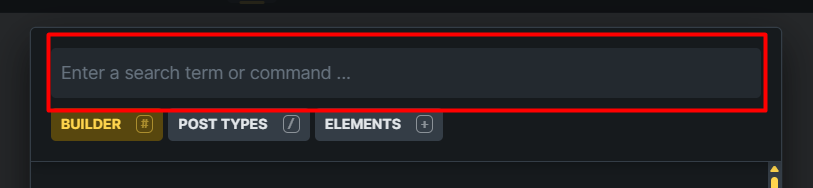 Command palette