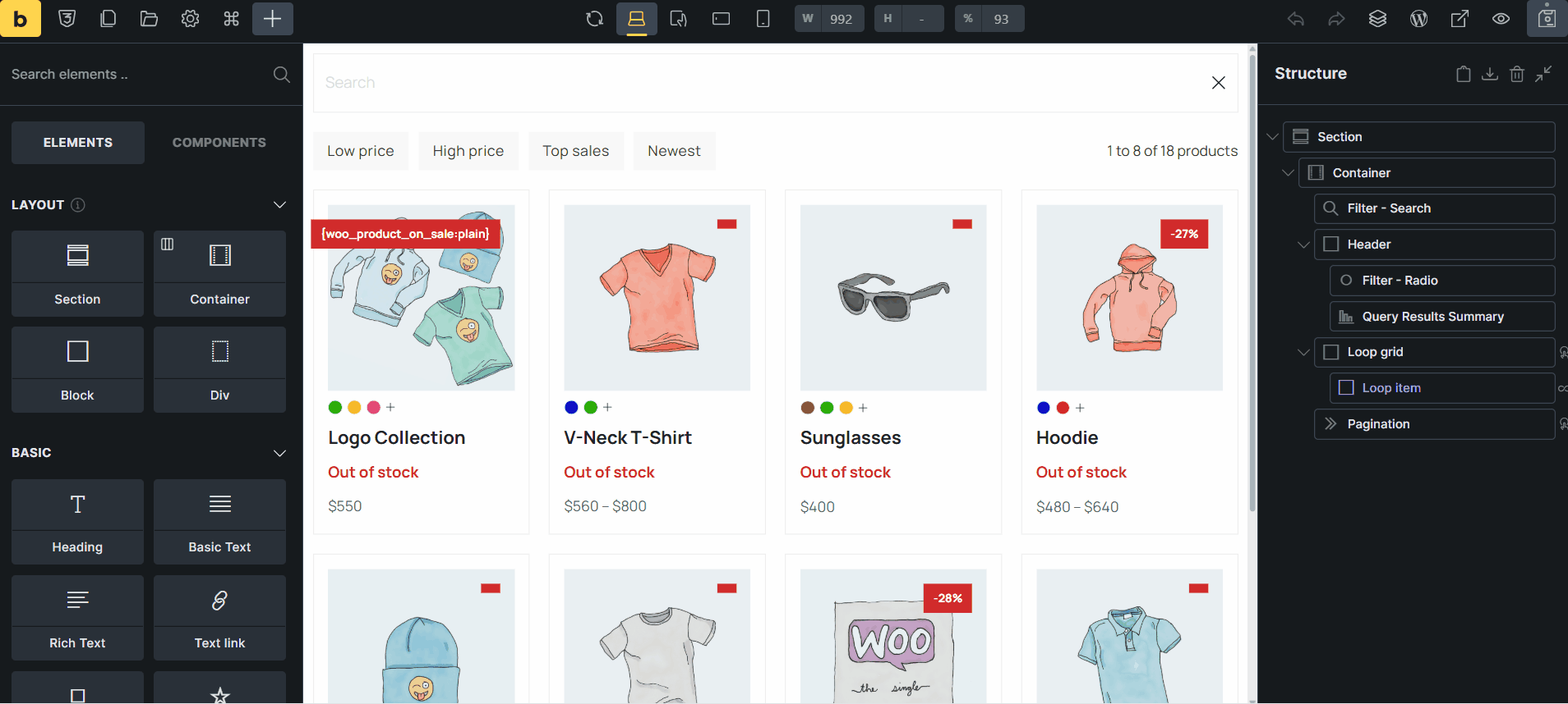 Query loop component