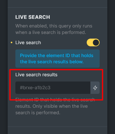 live search