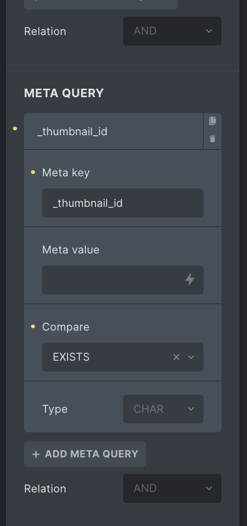 Query Builder Meta Query on has_post_thumbnail() - How To - Bricks ...