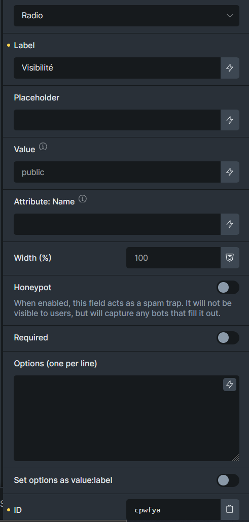 SOLVED: Update post form - radio button not populated when there is ...
